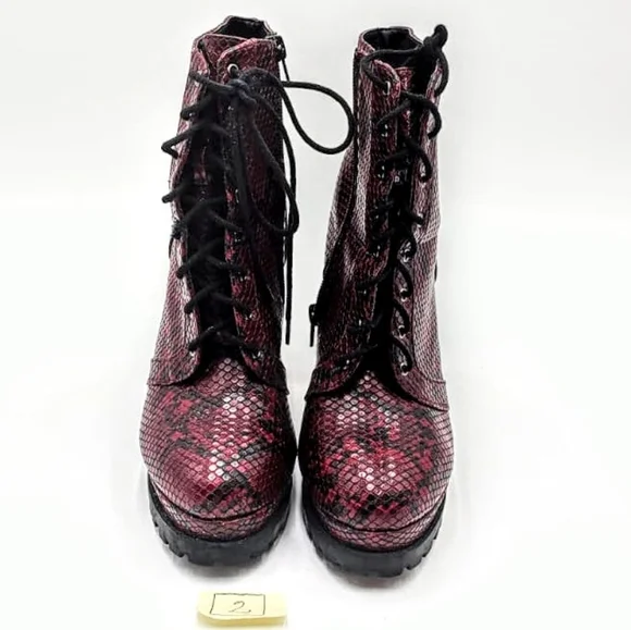 Faux Python Skin Boots - Picture 3 of 6